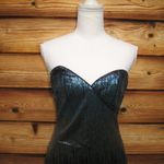 H:ours Stretch Sequin Strapless Mini Dress Blue Photo 2