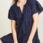 DRA Gianna‎ Dress In Navy Cherry size Medium $145 Blue Photo 0