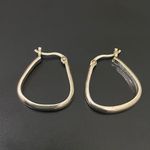 Vintage BB 925 Signed Sterling Silver 1” Squoval Hoop Earrings 3g Photo 1