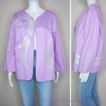 Bob Mackie  the Wearable Art sequin decor purple blazer jacket, size‎ XL Photo 2
