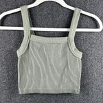 Cotton On Cotton On Women's Basic Casual Stretch Crop Cropped Tank Ribbed Knit XS Green Photo 1