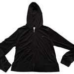 Juicy Couture Juicy by  Black Terry Cloth Hoodie Jacket size XL Photo 2