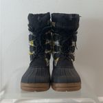 J.Crew  Women’s Snow Boots Grey Yellow Plaid Photo 3