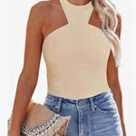 Adreamly  4.4 * reamly Women's Sexy Sleeveless Racer Back Asymmetrical k Bodysuit Photo 0