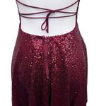 Windsor  Ruby Red Sequin Burgundy Mini Party Dress Large Photo 8