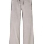 SKIMS Velour Wide Leg Track Pant in Smoke, Size M Photo 0