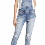BLANK NYC  Slim Girlfriend Denim Overalls Size 26 Stretch Country Cowgirl Thrashed Photo 0