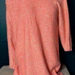 H&M Pink Multi Color Crewneck 3/4 Sleeve Long Tunic Acrylic Sweater Size Small Photo 0