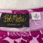 Bob Mackie  New! Wearable Art womens magenta mix  floral top size S Photo 5