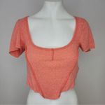 Urban Outfitters  Seamed Crop Top Orange Scoop Neck Size Medium Photo 1