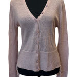 MOTH Anthropologie Mohair Cardigan Sweater Sz S Crystal Button Side Bow Detail Purple Photo 0