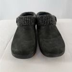 Dansko Kenzie Leather Sweater Clogs in Black Size 7.5-8 or 38 Photo 3