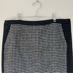 J.Crew Wool Skirt Houndstooth Pencil Pockets Office Work Warm Black Gray Sz 12 Photo 5