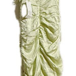 ZARA  Green Ruched Asymmetrical‎ Slip Dress Photo 0