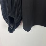 Premise NWT Sheer Pleated Sleeve V-Neck Top Black Size Small S NEW Photo 3