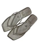 Lauren Lorraine Tampa Rhinestone Flip Flops Jelly Thong Sandals Clear Size 7 NWB Photo 5