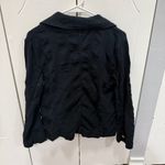 Free People  Black Textured Linen Jacket Photo 1