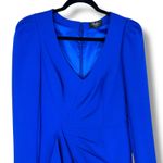 Parker  Black Label Clinton Cobalt Blue Ruffle Fitted Sheath Mini Dress Size 2 Photo 4