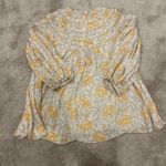 Zimmermann  Orange and Pink Floral Yoke Sheer Blouse AU 1 Boho Cottagecore Photo 6