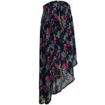 Urban Outfitters  Chiffon Pleated Skirt Size M Blue Floral High Low Hem Photo 2