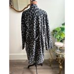 A New Day  Women's M‎ Gray Leopard Print Faux Fur Long Coat Photo 1