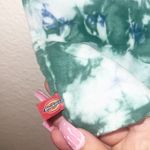 Dickies  Tie Dye Cropped Blue Green White Lettuce Hem Short Sleeve Shirt Photo 8