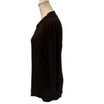 Melanie Lyne Black 3/4 Sleeve Keyhole Front Blouse Size Large Photo 2