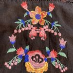 Umgee  Floral Embroidered Black Tunic Dress Lined Boho Crochet Cotton Size S‎ Photo 6