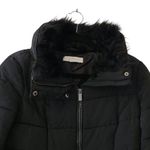New York & Co. Black Puffer Coat with Faux Fur Lined Hood, Size XL, EUC Photo 1