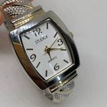 Studio women watch cuff bangle bracelet 25mm quartz two tone size 6” running Photo 1