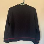 ZARA Coastal Navy Blue  ‎ Sweater with Red Accents Size M Photo 1
