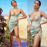 House Of CB HOUSE‎ OF CB FAYE PISTACHIO SATIN CORSET MIDI DRESS NWOT size XS Photo 2