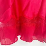 Victoria's Secret  Womens Y2K Ruffle Lace Trim Lingerie Cami Top Size L Red Photo 5