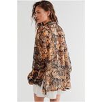 Free People NWT  Out For The Night Blouse in Snake Combo Size L Photo 5