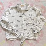 Love Note front tie button down blouse (new) M Photo 6