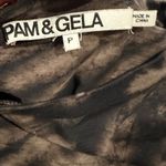 Pam & Gela  TIE DYE RUCHED LONG SLEEVE CREW NECK POPOVER DRESS P Photo 4