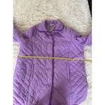 Womens 1X Lavender‎ Purple Quilted Coat Jacket Collared Button Front Photo 4