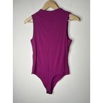 Live in the Moment  Womens Size Medium Bodysuit Sleeveless Mock Neck Pink Photo 2