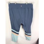 Lane Bryant  LIVI‎ Plus Size 22 24 Leggings Ankle Blue Color Block Pull On 100 Photo 1