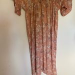 Honeyme  Floral V-Neck Maxi Dress - Pink 100%Rayon Photo 6