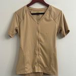 Tommie Copper Womens Short Sleeve V Neck Compression Shirt with Front Zipper L Tan Size XL Photo 1