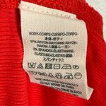 Free People Uptown Turtle Red Asymmetrical Hem Ribbed Knit Size Large Photo 4