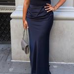 AQUA  long Scuba strapless gown Photo 3