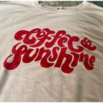 Wildfox  Coffee & Sunshine Pink Sweatshirt Pullover Women's Size L Photo 3