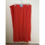 Old Navy Skirt Womans Size XL Chiffon Maxi Lined Flamingo Tulip Coral NEW Photo 2