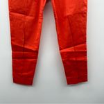 Trina Turk  Bright Orange Mid Rise Straight‎ Leg Ankle Dress Pants Size 2 Photo 2