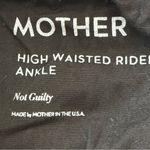 Mother High Waisted Rider Ankle Not Guilty Black jeans, size 32 designer grunge Photo 5