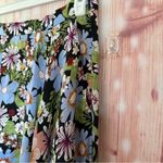 LHD The Riviera Black Silk Blend Blue Floral Print Midi Skirt Size 0 Photo 9