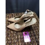 Sam Edelman Hazel Slingback Pumps Heels Women's 7 Beige Leather Pointed Toe Photo 4