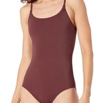 Amazon Essentials Spaghetti Strap Padded Swimsuit Deep Brown Size Med NWOT #0498 Photo 0